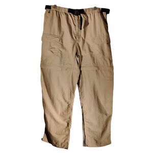 Royal Robbins convertible cargo pants mens XL 34x30 khaki tan belted shorts